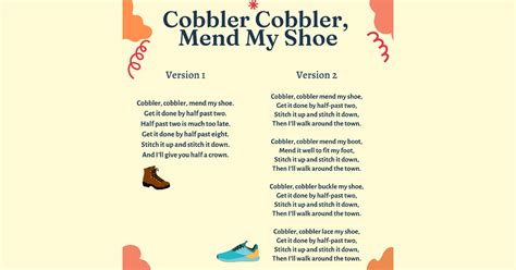 Cobbler Cobbler, Mend My Shoe Lyrics, Origins, and Video