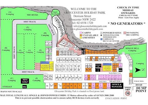 Park Map & Location | Gloucester Holiday Park