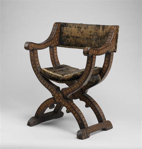 Example of a Roman "curule" chair. "It descends from the sella curulis ...