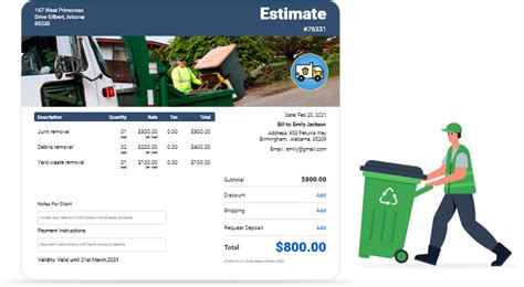 Free Junk Removal Estimate Template - Download & Customize