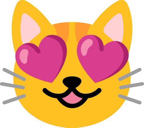 "smiling cat face with heart-eyes" Emoji - Download for free – Iconduck