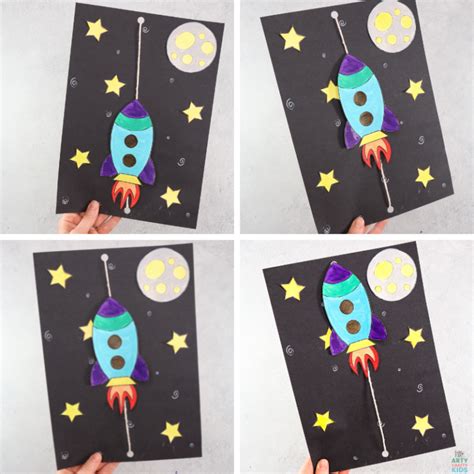 Flying Rocketship Craft - Space Craft - Arty Crafty Kids