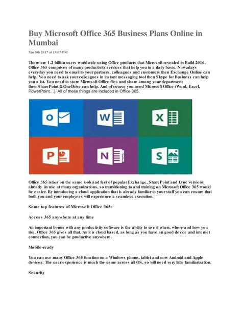 PPT - Buy Microsoft Office 365 Business Plans Online in Mumbai PowerPoint Presentation - ID:7548108