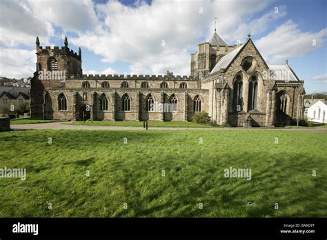 City of Bangor, Wales. South elevation of the Cathedral Church of ...