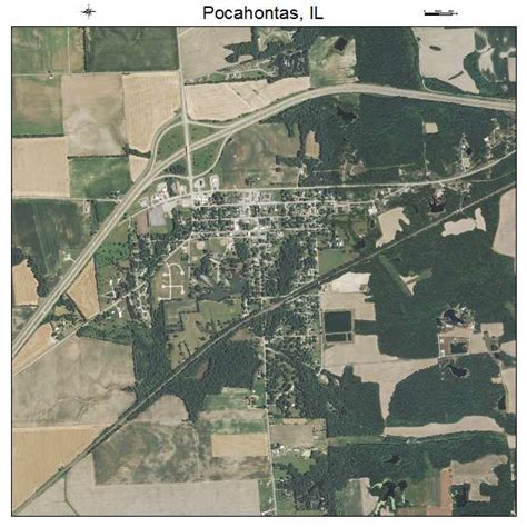 Aerial Photography Map of Pocahontas, IL Illinois