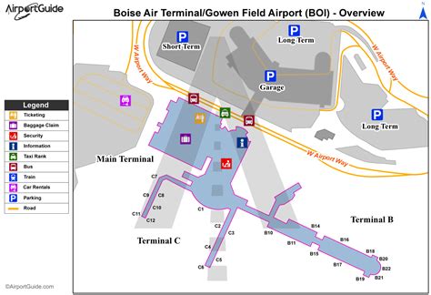 Boise - Boise Air Terminal/Gowen Field (BOI) Airport Terminal Maps ...