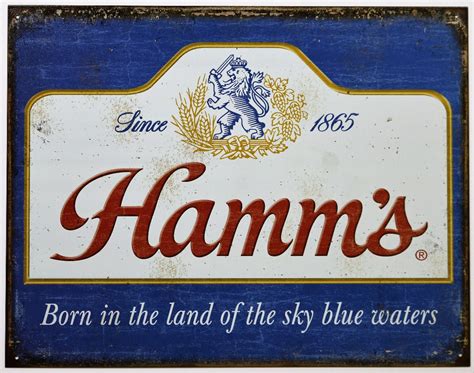 Hamms Beer Tin Metal Sign Brewery Stroh Olympia Brewing Beer Garage ...