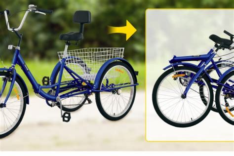 7-Speed Best Folding Adult Tricycle - Tricycles For Adults in 2024 ...