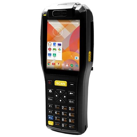 PDA3505 portable pda collect data with mini printer, wireless handheld pda with barcode scanner ...