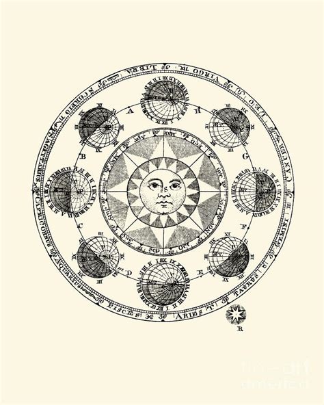 Zodiac Signs Chart Digital Art by Madame Memento - Fine Art America