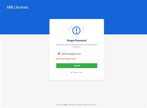 Forgot Password Page Design by uixlibrary on Dribbble