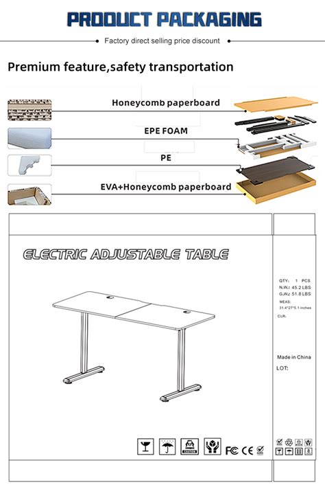 Standing Gaming Desk Modern Furniture Height Adjustable Office Desk