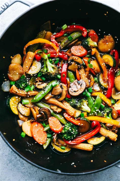 Easy Vegetable Stir Fry is a mixture of colorful vegetables sautéed in ...