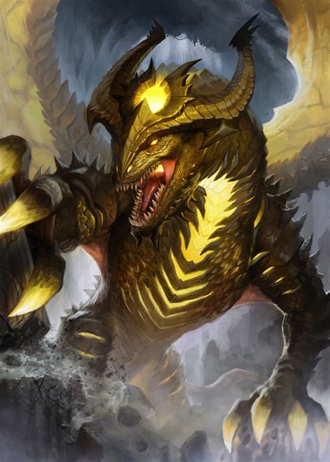 ArtStation - Dragonvault Gold Dragon Card