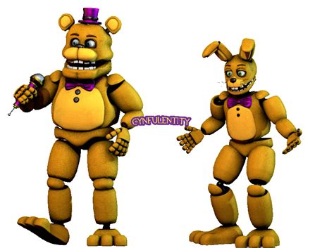 FNAF World: Fredbear and Spring Bonnie Idle by CynfulEntity on DeviantArt