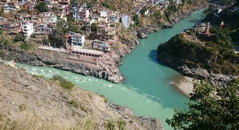 Devprayag Sangam - Confluence of river Alaknanda & Bhagirathi