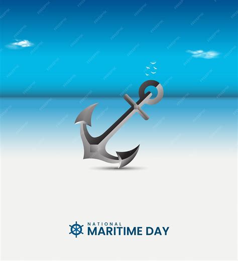 Premium Vector | A poster for the national maritime day.