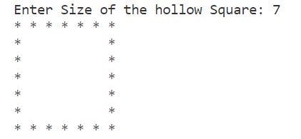 Python Program to Print Hollow Square Pattern – allinpython.com