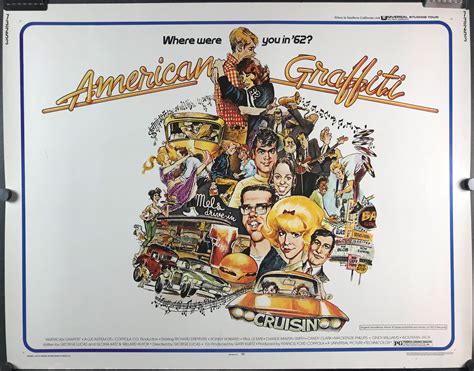 AMERICAN GRAFFITI, Original Vintage George Lucas Half Sheet Movie ...