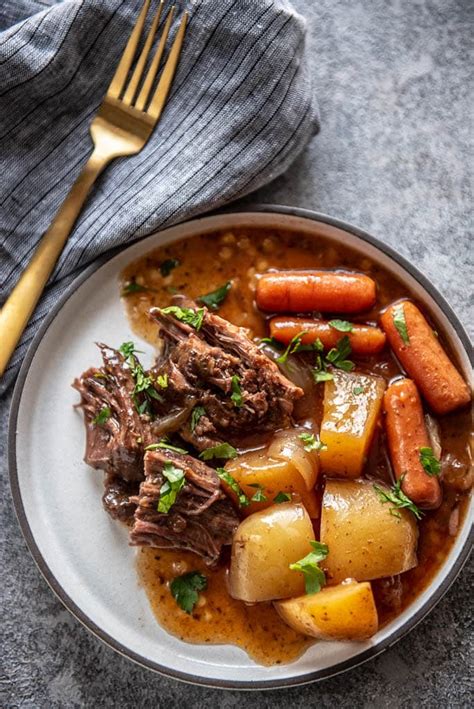 Slow Cooker Pot Roast With Gravy - Slow Cooker Gourmet