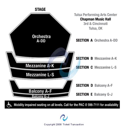 Tpac Seating Chart Tulsa | Awesome Home