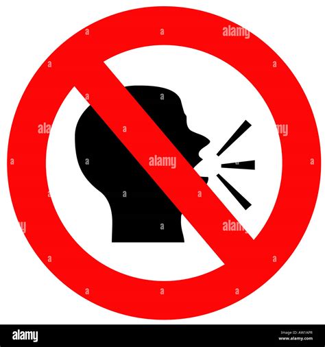 Do not speak sign Stock Photo - Alamy