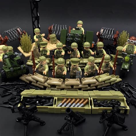 WW2 American Trooper Soldiers Gear Gun Lego Soldiers Minifigures Compatible