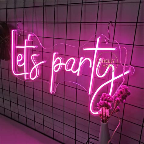 Let's Party Custom Neon Sign Flex Led Neon Light Sign Led | Etsy