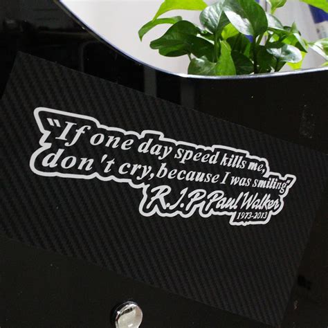 Forever PAUL WALKER car decals 21.5*6.4CM Car Styling Motorcycle ...