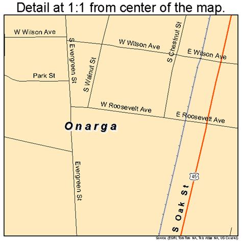 Onarga Illinois Street Map 1756081