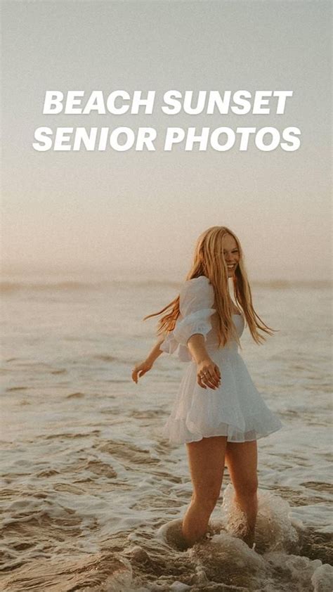 Golden beach sunset senior pictures dawn photo – Artofit