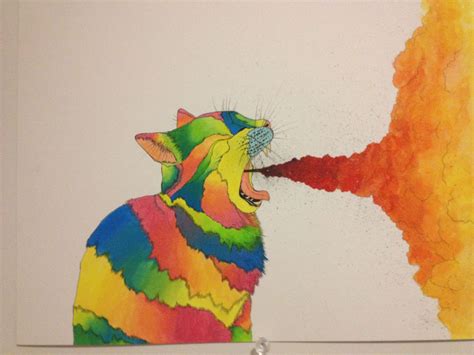 Rainbow cat throwing up. | Rainbow cat, Art photography, Art