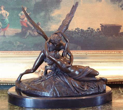 SM299 - Gorgeous Bronze Sculpture Cupid and Psyche