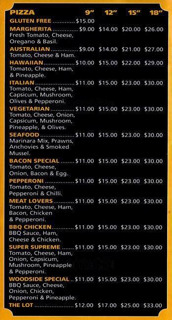 Menu at Woodside Takeaway and Pizza fast food, Woodside