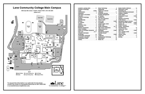 LCC Maps | Printing & Graphics | Lane Community College