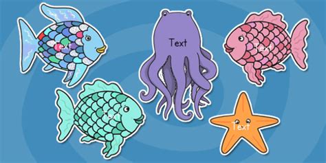 FREE! - Editable Cut Outs to Support Teaching on Rainbow Fish