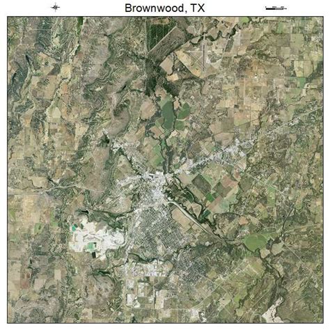 Aerial Photography Map of Brownwood, TX Texas