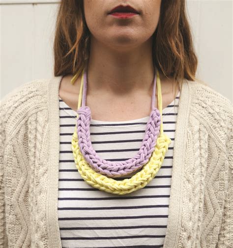 crochet cord necklace DIY from Super+Super | Crochet cord, Crochet ...