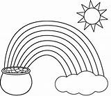 Rainbow With Pot Of Gold Coloring Page At GetDrawings  Free Download sketch template