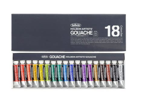 Holbein Artists Gouache set of 18 x 5ml tubes (704) | Artzo India