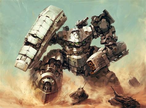 Desert mech by Higashi | Mecha, Robot concept art, Mech