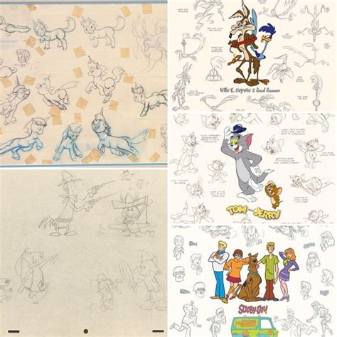 Tom And Jerry Model Sheet Hanna-Barbera Castle Fine Art ...