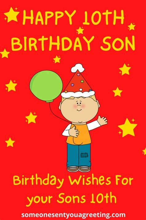 Happy 10th Birthday Son Wishes | Birthday wishes for son, Happy 10th ...