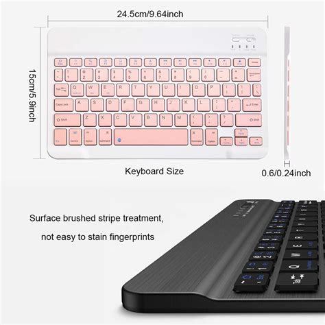 Rechargeable Bluetooth Keyboard and Mouse Combo Ultra-Slim Portable ...