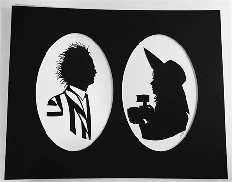 Beetlejuice and Lydia Silhouette Print - Etsy