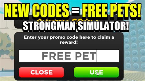 How to get FREE PETS in Strongman Simulator! (NEW CODES) - YouTube