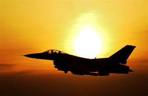 Download Silhouette Sunset Sun Warplane Aircraft Military Jet Fighter ...