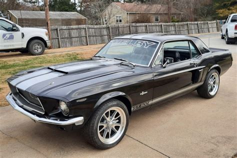 For Sale: 1968 Ford Mustang Coupe (black, silver stripes, modified ...