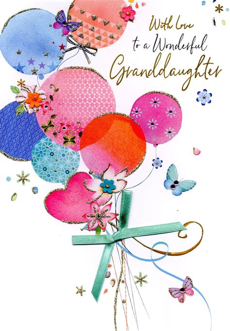 great granddaughter happy birthday greeting card cards - granddaughter birthday templates for ...