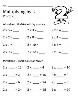 Multiplication Practice and Quiz Sheets for the 2 Through 12 Times Tables